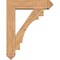 Ekena Millwork Merced Arts and Crafts Smooth Bracket w/ Offset Brace, Western Red Cedar, 7 1/2"W x 30"D x 38"H BKT0806X30X38MRC03SWR - alternate 4